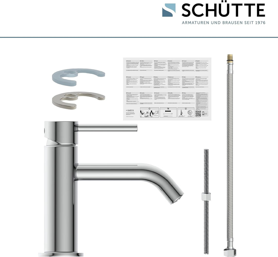 SCHÜTTE Kaltwasserhahn ARAGON 37955, Wasserhahn Bad nur für Kaltwasser, Waschtischarmatur im Gäste-W