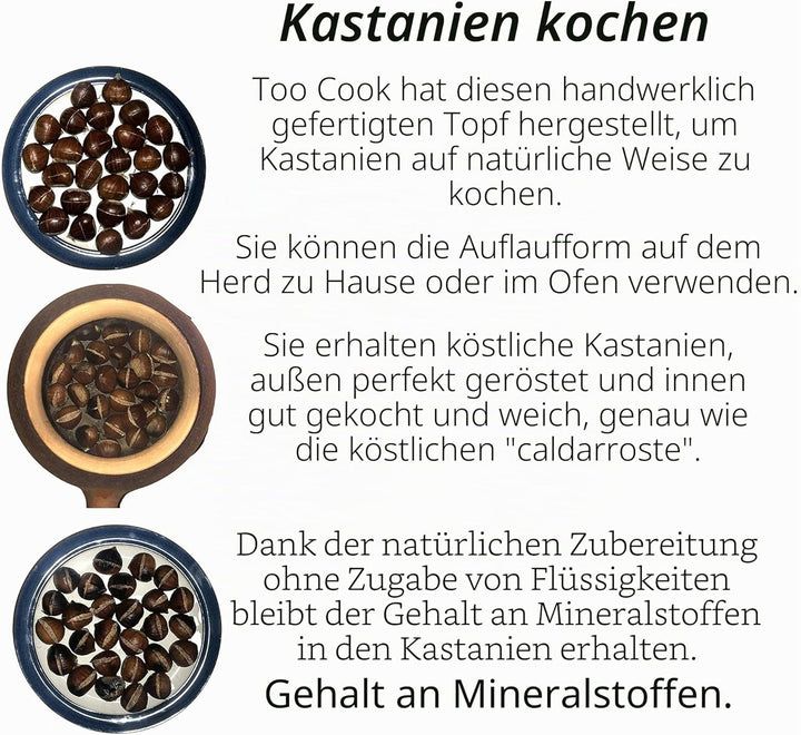 Kochen Sie Kartoffeln und Kastanien auf einfache und natürliche Weise ohne Fett mit einem einzigarti