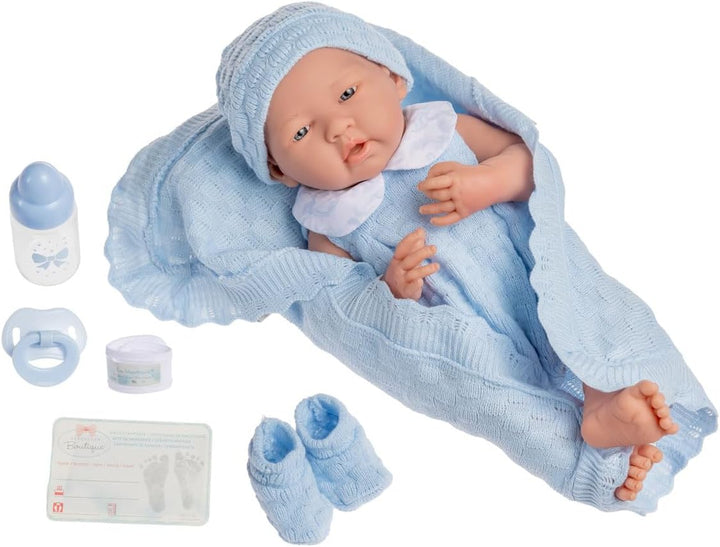 jc toys - „Newborn“-Babypuppe, blau (18054), Blau
