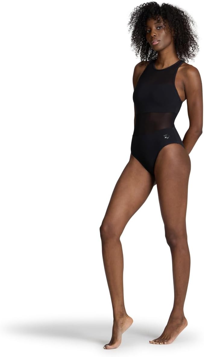 ARENA Damen Feel Women's Mesh Panels Vent Back Swimsuit Badeanzug 34 Schwarz, 36