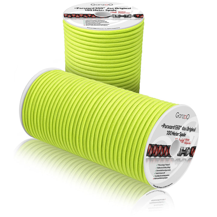 Ganzoo © Paracord 550 Seil | 4mm Ø | Nylon/Polyester |Typ Hybrid | Armband Hunde-Leine | Hunde-Halsb