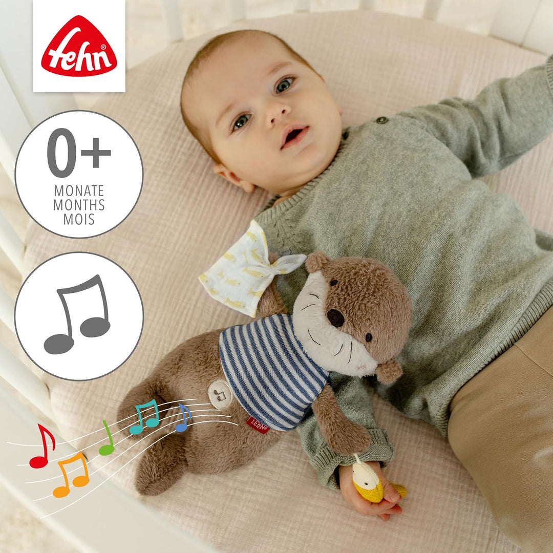 Fehn Einschlafhilfe Otter Theo – Baby Einschlafhilfe mit Soundmodul: Otter Theo Kuscheltier mit entn