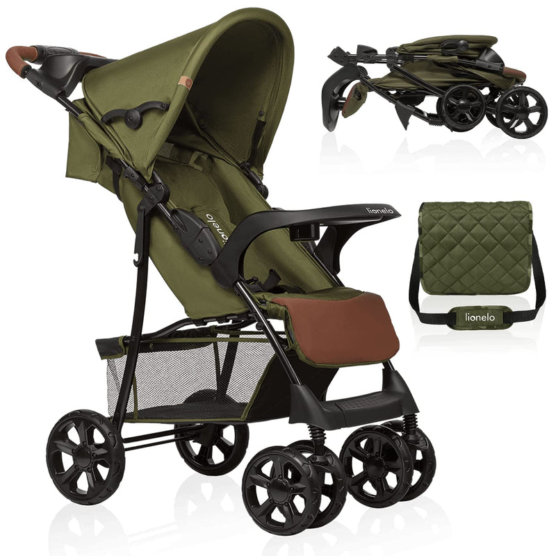 LIONELO Emma Plus Kinderwagen bis zu 15 kg, Kindersportwagen, leicht modern klein Buggy mit Liegepos