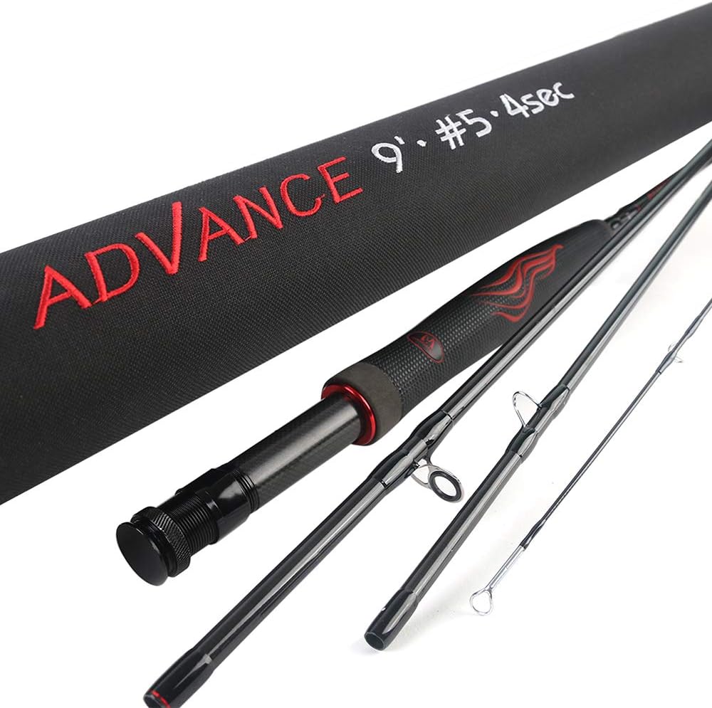 MAXIMUMCATCH Advance Fliegenrute, Superleicht, Spitzenaktion, IM12 30T+40T Kohefaser Rutenblank, 9FT