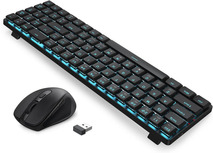 Redragon BS8773 Kabelloses Gaming-Tastaturen & -Mäuse Combos, 78 Tasten, 2,4 GHz, mechanische Tastat
