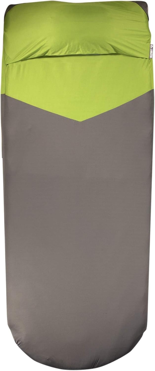 Klymit Unisex V New Sheet for Sleeping Pad, Orange/Grau, gesteppt Luxe (193 x 76 cm), Luxe (193 x 76