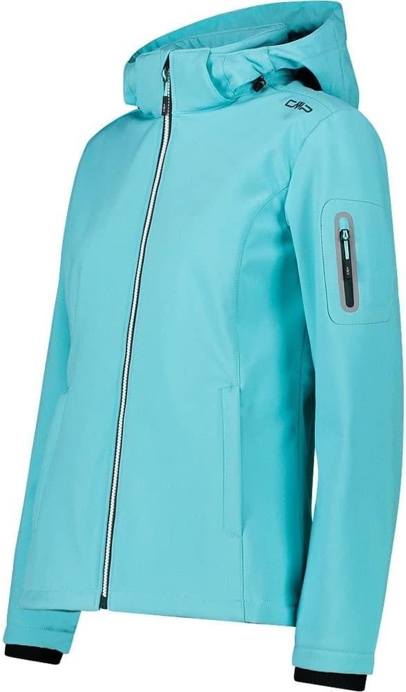 CMP Damen Windproof And Waterproof Softshell Jacket Wp 7.000 Jacke 38 Acqua, 38 Acqua