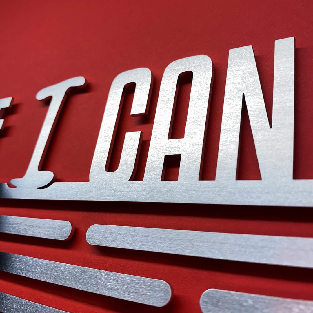 United Medals Because I CAN Medaillenhalter Stahl | Medaillen Aufhänger | Medal Hanger Holder Displa