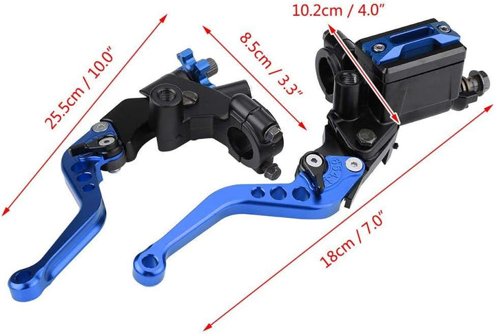 Longzhou 1 Paar Universal-Motorrad-Bremsbremse, Kupplungshebel, Hauptbremszylinder, Bremskupplungshe