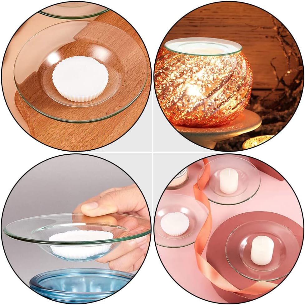 TOPBATHY 2 StüCk 11 5Cm Glas Duftschalen FüR WachswäRmer Aromatherapie ÖLwäRmerschalen Wiederverwend