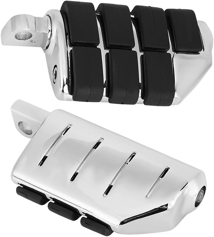 Highway Pegs Aluminium Chrom Fussrasten Fussrasten Trittbretter Refit Fusspedale Gummi Lion Paw Fuss