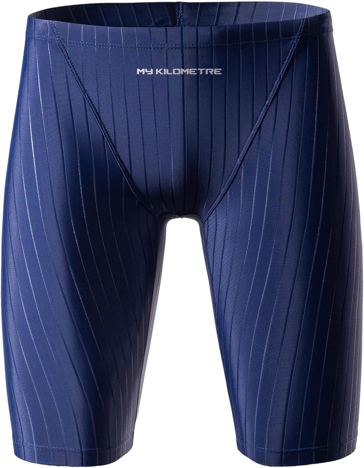 MY KILOMETRE Herren Jammers Lang Badehose Schwimmen Badeanzug Jammer Reines Blau S, Reines Blau S