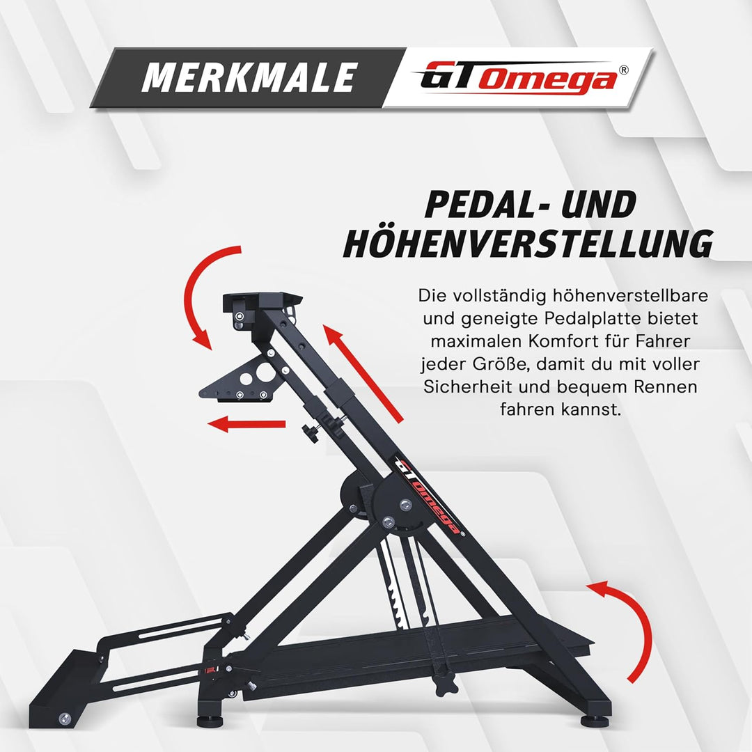 GT OMEGA APEX Lenkradständer – Kompatibel mit Logitech G923, G29, G920, Thrustmaster T300, T500 TX &