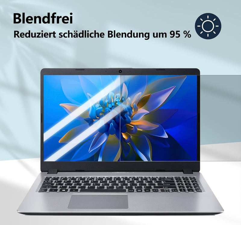 PYS Laptop Blickschutzfolie 15,6 Zoll Anti Spy Blaulicht Blendfrei Sichtschutz Folie 16:9 Abnehmbare