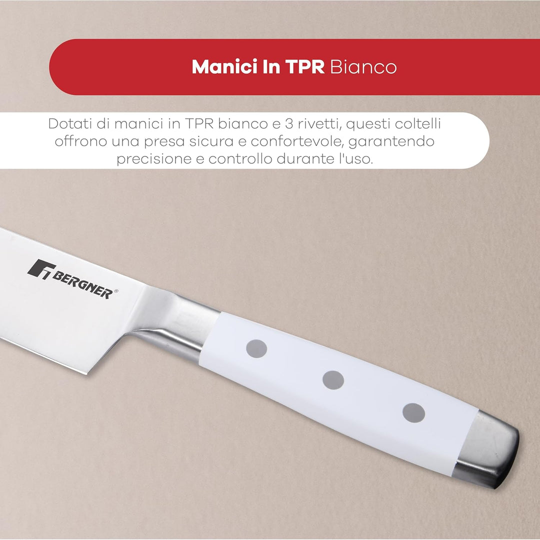 4ER SET MESSER AUS EDELSTAHL WEISS NATÜRLICH BG Weiss 4-tlg, Weiss 4-tlg