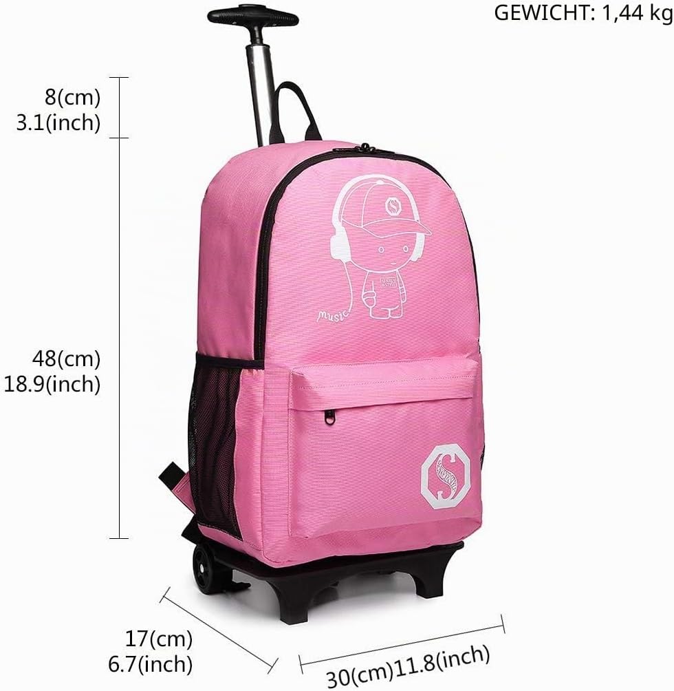 KONO Kinderrucksack Rucksack Backpack Schulrucksack Gepäck Koffer Kabine Rädern Trolley Reise Rädern