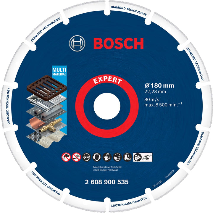 Bosch Professional 1x Expert Diamond Metal Wheel Grosse Trennscheiben (für Gusseisen, Ø 180 mm, Zube