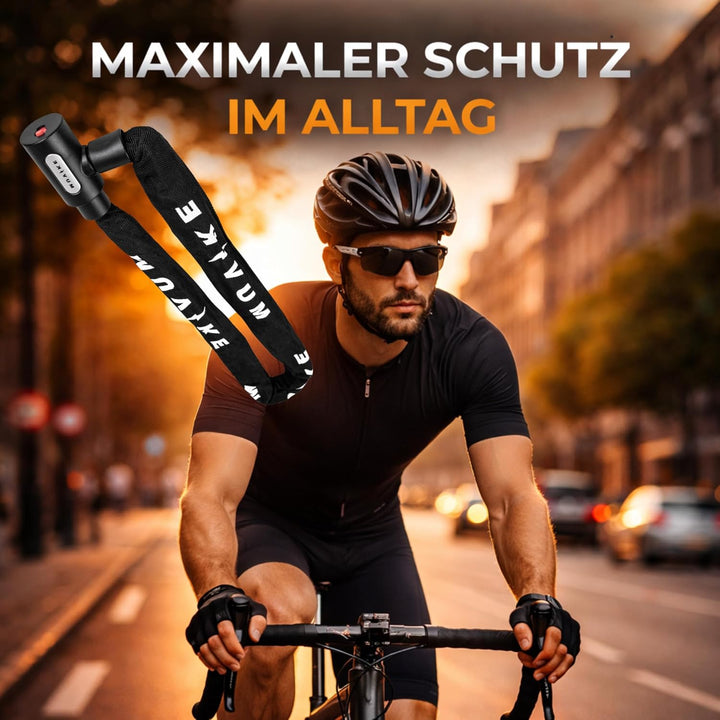 Fahrradschloss Kettenschloss Mit Schlüssel Hohe Sicherheit Gehärteter Stahl 100 Cm Diebstahlschutz F