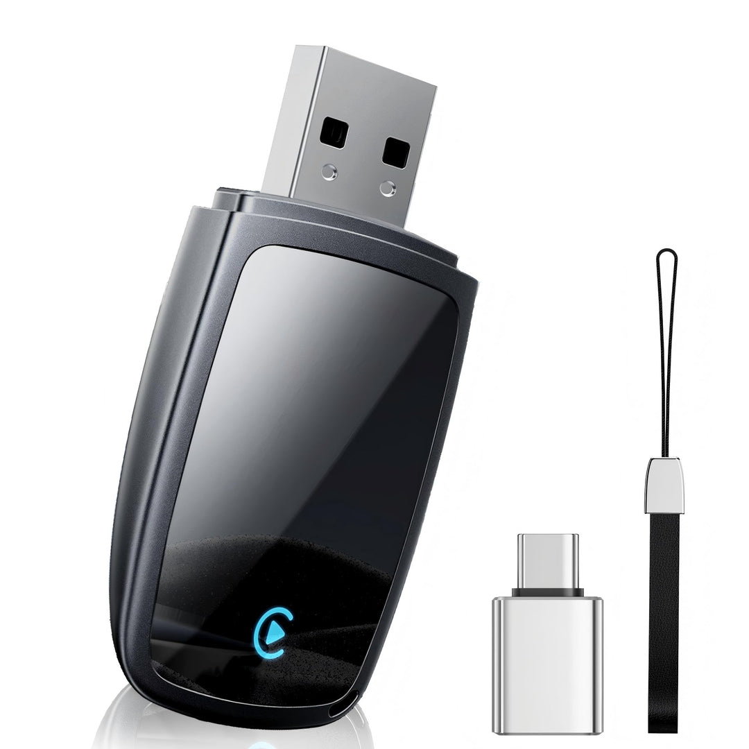 2026 Wireless Carplay Adapter,Kabellos CarPlay Adapter für iPhone Schwarz, Schwarz