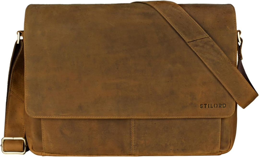 STILORD 'Lonzo' Vintage Umhängetasche echtes Büffel-Leder Messenger Bag für Herren und Damen Unitasc