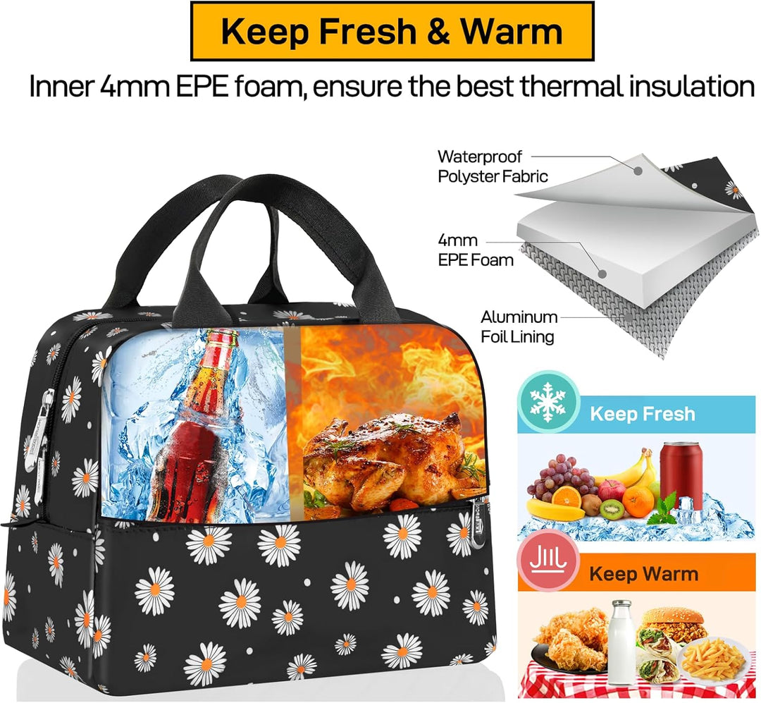 HOMESPON Lunch Bag Insulated Cooler Bag with Large Capacity and Waterproof Material Portable for Men