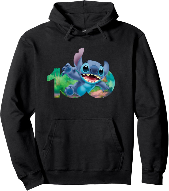 Disney 100 Anniversary Stitch D100 Logo Pullover Hoodie
