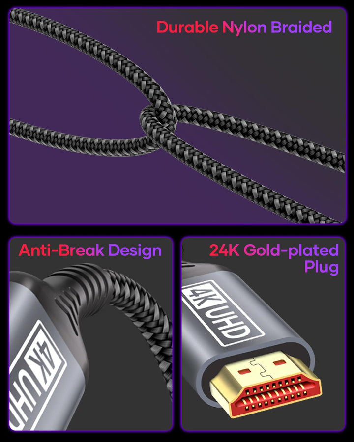 4K HDMI Kabel 10M, Ultra HDMI 2.0 Kabel High Speed 18Gbps Unterstützung HDR, HDCP2.2, Ethernet, 3D,