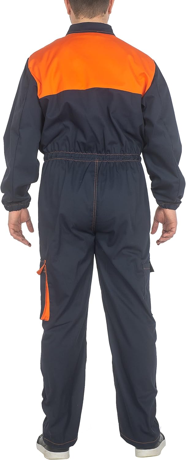 C.B.F. Balducci Group Arbeitsanzug mit Mehreren Taschen Arbeitsanzug M Blau / Orange, M Blau / Orang