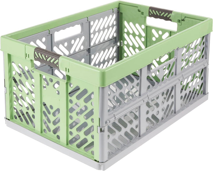 keeeper ben 4x Stabile Profi-Klappboxen mit Soft-Touch Griffen, 45 l, Eco Grass Green Eco Grass Gree
