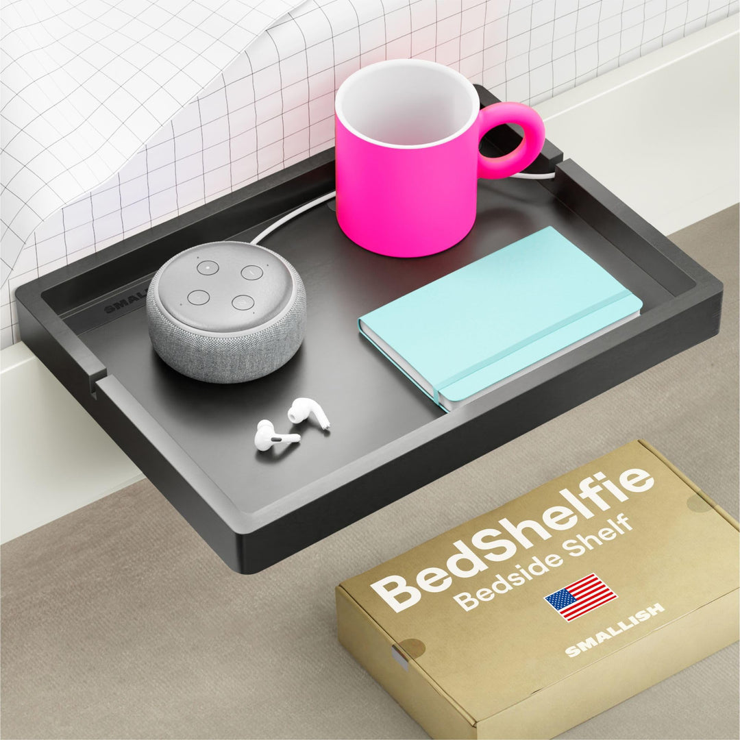 BedShelfie Smallish Nachttischablage für Etagenbett und Obere Etagenbett, College Schlafsaal-Essenti