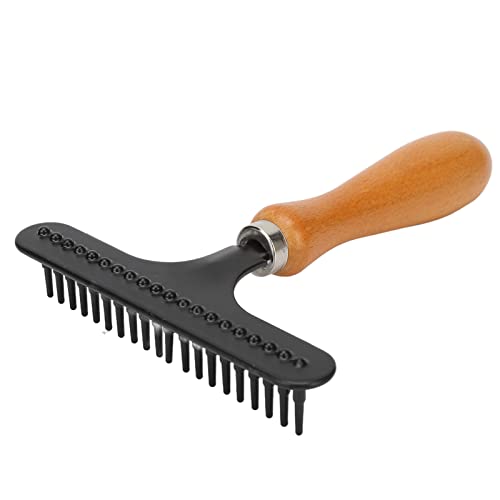 Teppichrechen, Tragbarer Hand-Teppichrechen aus Edelstahl,Haustier Harkenkamm,Harkenkamm für langhaa