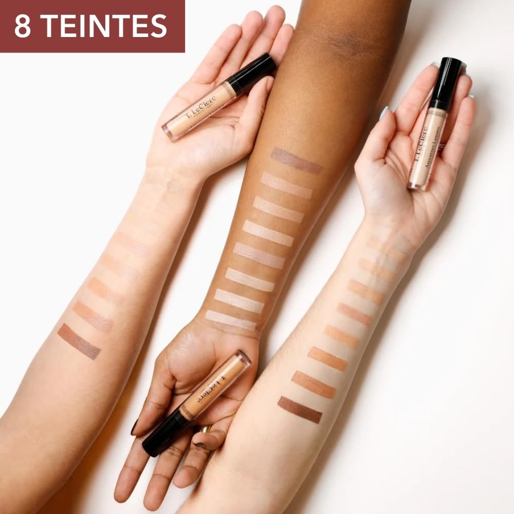 T.LeClerc Concealer, flüssig, Kakao-Tönung, 2-in-1-Pflegeaktiv, korrigiert Augenringe &amp; spendet Feuc