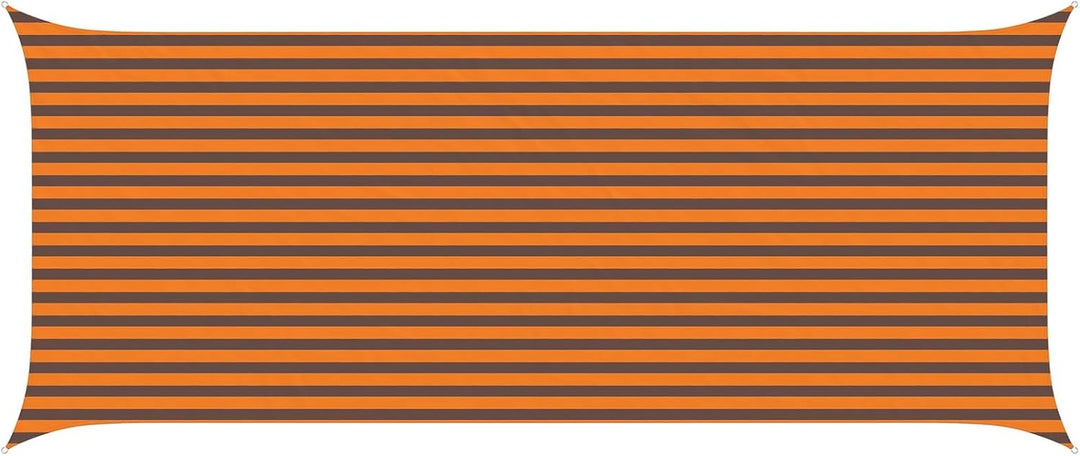 vidaXL Sonnensegel Orange und Braun 6 x 2,5 m 100% Polyester Oxford, Outdoor Schatten, UV-beständig,