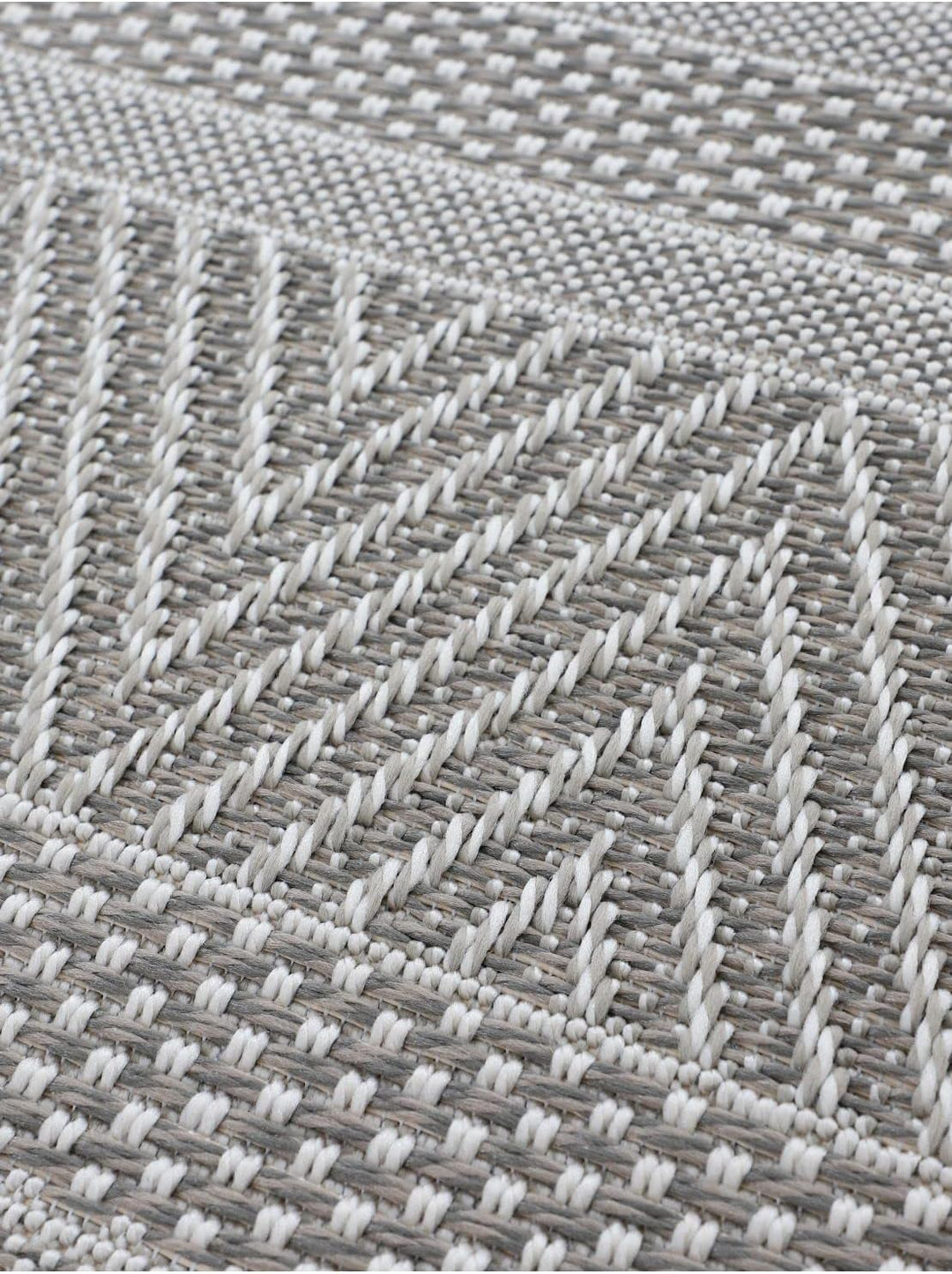 carpetfine In- und Outdoor Teppich Boho Läufer Beige Flachgewebeteppich 60x180 cm | Moderner Teppich