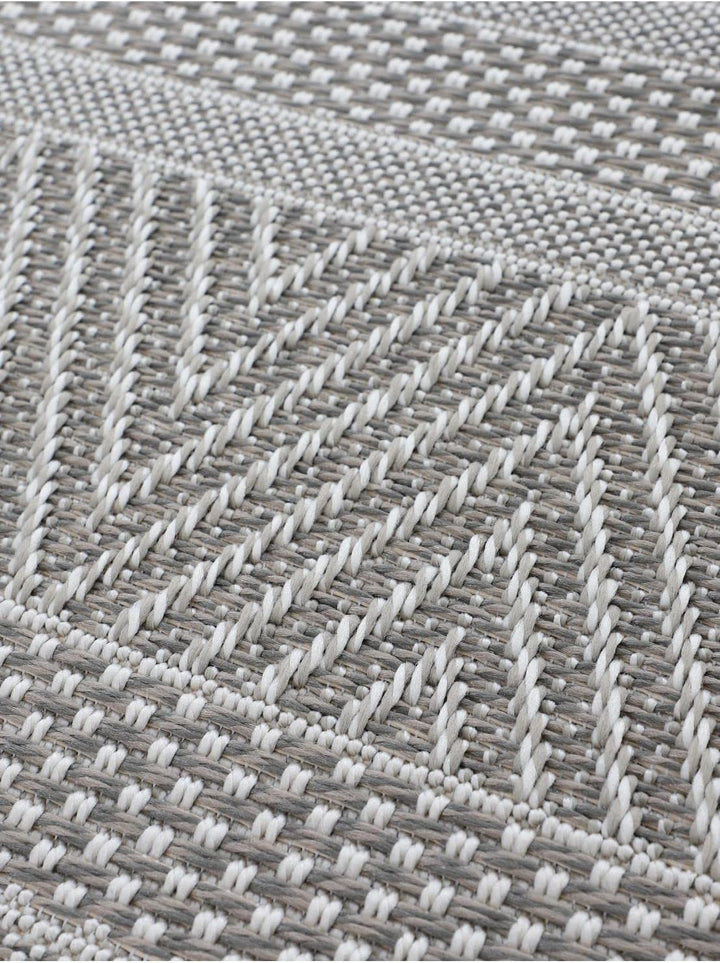 carpetfine In- und Outdoor Teppich Boho Läufer Beige Flachgewebeteppich 60x180 cm | Moderner Teppich