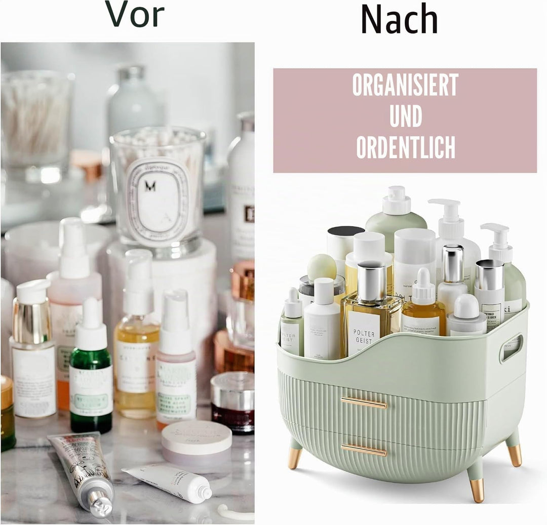 Makeup-Organizer mit Schubladen, Grosse Kosmetik-Aufbewahrung für Schminktisch, Kosmetik-Vitrine mit