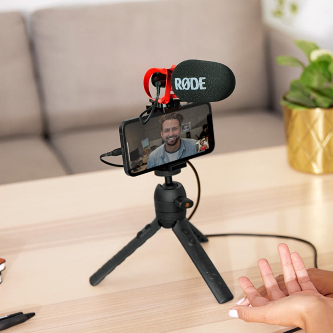 Rode Videomic Go II Helix Kamera/USB-Richtmikrofon mit keepdrum ADP07 TRRS-Adapter Videomic Go II He