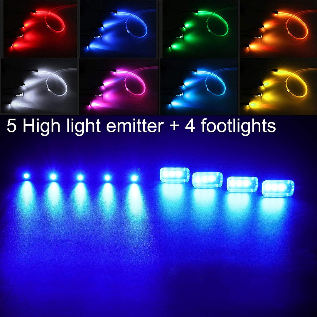 TABEN Auto Umgebungslicht APP Steuerung Dekorative Licht Lampe DIY Refit Flexibles Glasfaserrohr 64