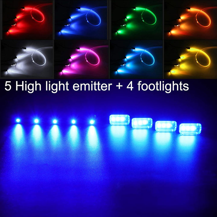 TABEN Auto Innenraum Umgebungslicht 64 Farben APP Control Auto Dekoration Atmosphäre Licht Kit Wasse