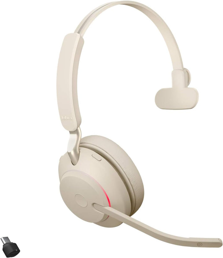 Jabra Evolve2 65 Wireless PC Headset – Noise Cancelling UC Certified Mono Headphones With Long-Lasti