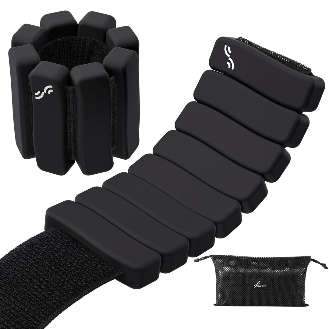 Sportneer tragbare Gewichtsmanschetten – 2er-Set (Jeweils 1 kg) für Damen und Herren, modisches knöc