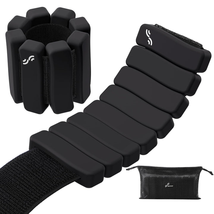 Sportneer tragbare Gewichtsmanschetten – 2er-Set (Jeweils 1 kg) für Damen und Herren, modisches knöc