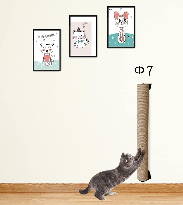 Katzenkratzbaum, 81 cm hoch, Wandregale für Katzen im Innenbereich (Jute-Seil Upgrade_81 cm hoch) Ju