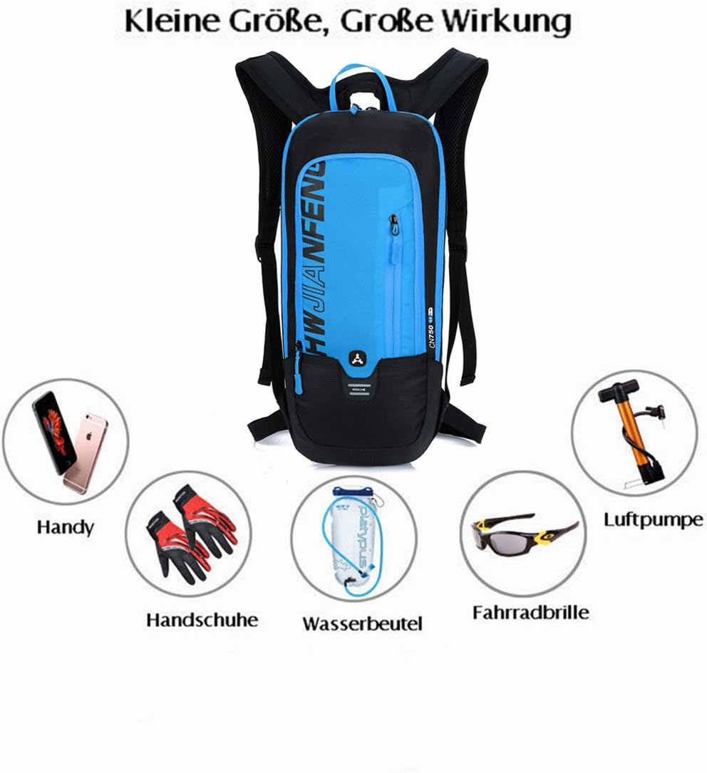 WINDCHASER Kleiner Fahrradrucksack Trinkrucksack Wasserdicht Rucksäcke für Wandern Klettern, Fahrrad