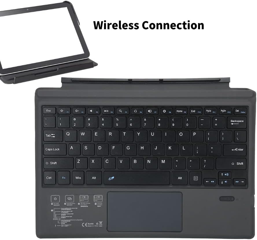 Bluetooth-Tastatur für Microsoft, drahtlose Bluetooth-Tastatur mit magnetischer Absorption, mit Touc