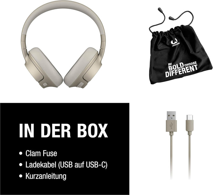 Fresh 'n Rebel Clam Fuse Bluetooth kopfhörer Over Ear mit Hybrid Active Noise Cancelling, mit ENC-Mi