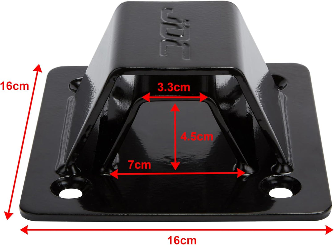 JDC Motorrad Bodenanker stark belastbarer gehärteter Stahl - SPHERE PRO - Schwarz Schwarz Sphere Pro