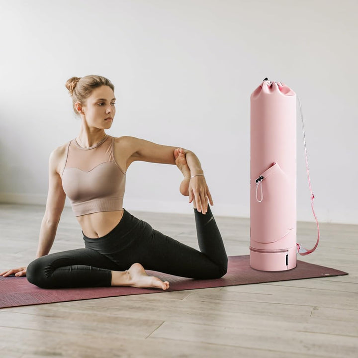 Yogatasche, Yogamatte Tasche mit Nassfach und Flaschentasche, Verstellbarer Schultergurt Gym Yoga Ta