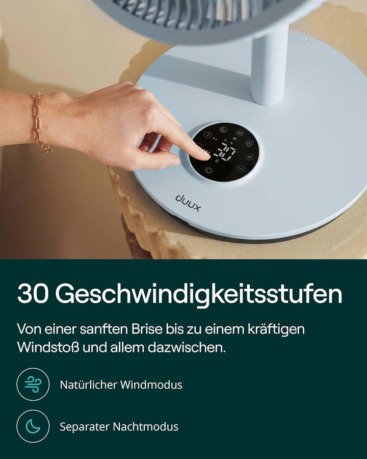 Duux Whisper Flex 2 Smart Ventilator – flüsterleise 13 dB – Nachtmodus & Timer – höhenverstellbar (5