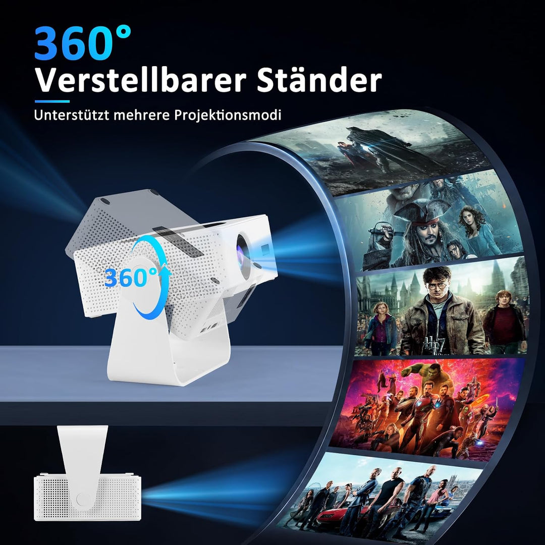 2026 Neuer Smart Mini Beamer Integrierte APP, Android 13, Full HD 1080P, unterstützt 4K-Decodierung,